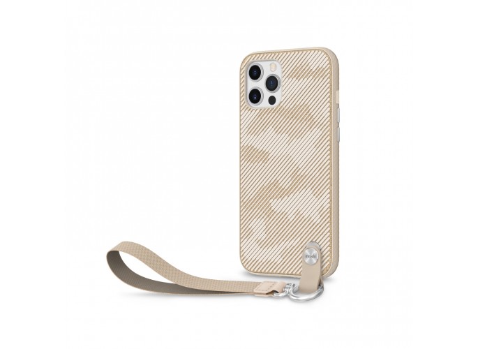 Moshi Altra For Iphone 12 Pro Max Snapto Slim Case With Wrist Strap Beige